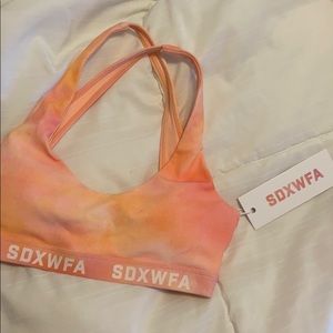 Tie dye Sarah’s day x white fox sports bra